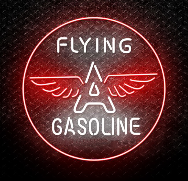 Flying A Gasoline Neon Sign
